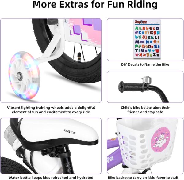 JOYSTAR Pluto 12 14 16 18 20 Inch Kids Bike with Light Up - Image 3