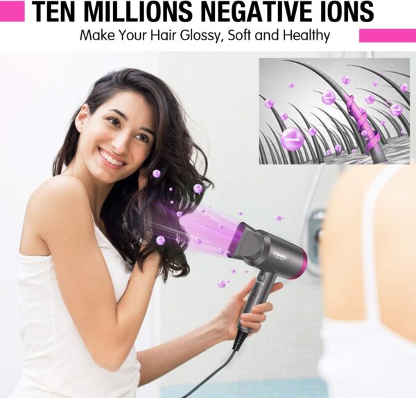 CONFU Hair Dryer 1600W, 3 Heat Settings, - Image 2